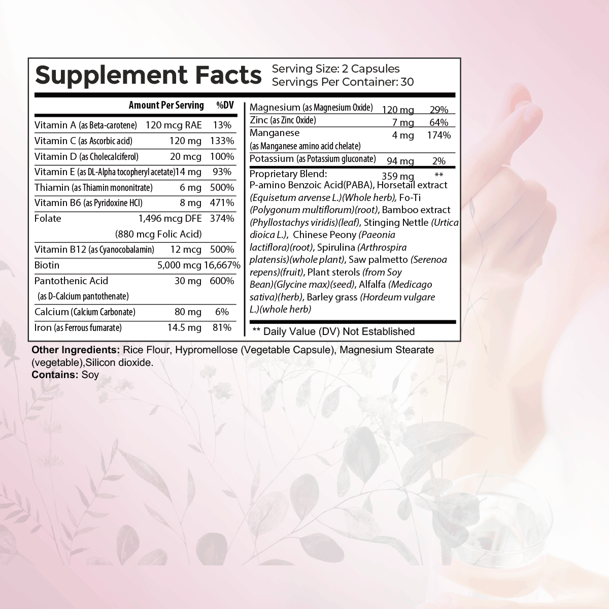 Glow Hair, Skin, and Nail Support Supplement by ForWomn | Women&