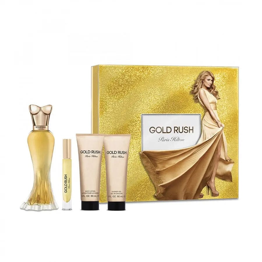 Gold Rush By Paris Hilton For Women (4Pc Gift Set) by perfumesandrea
