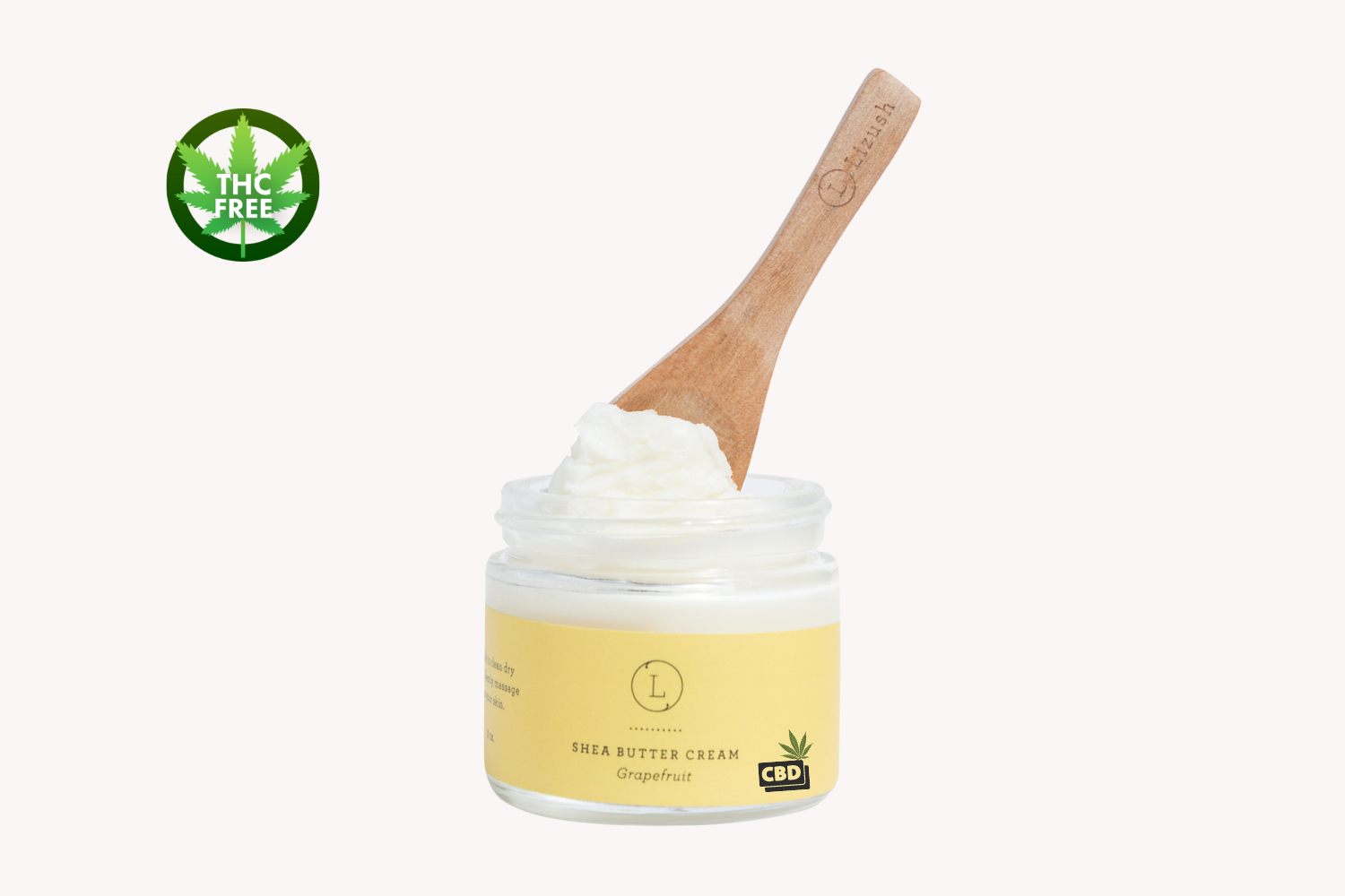 CBD Grapefruit Shea Butter Body Cream with CBD, Shea Body Lotion (THC free) by Lizush