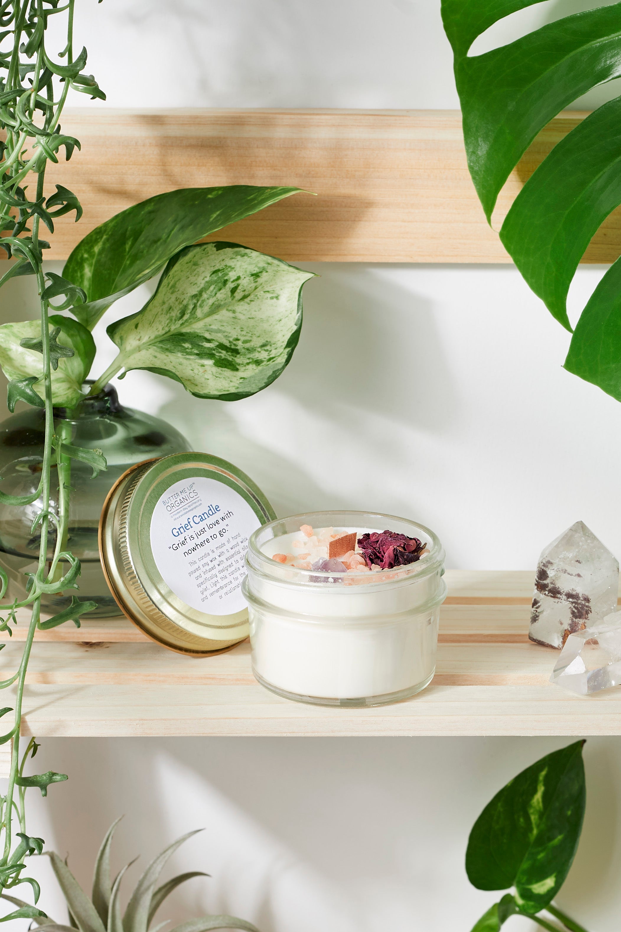 Grief Candle / Intention Candle / Essential Oil Candle / Soy Wax Candle / Candle for Grief by Butter Me Up Organics