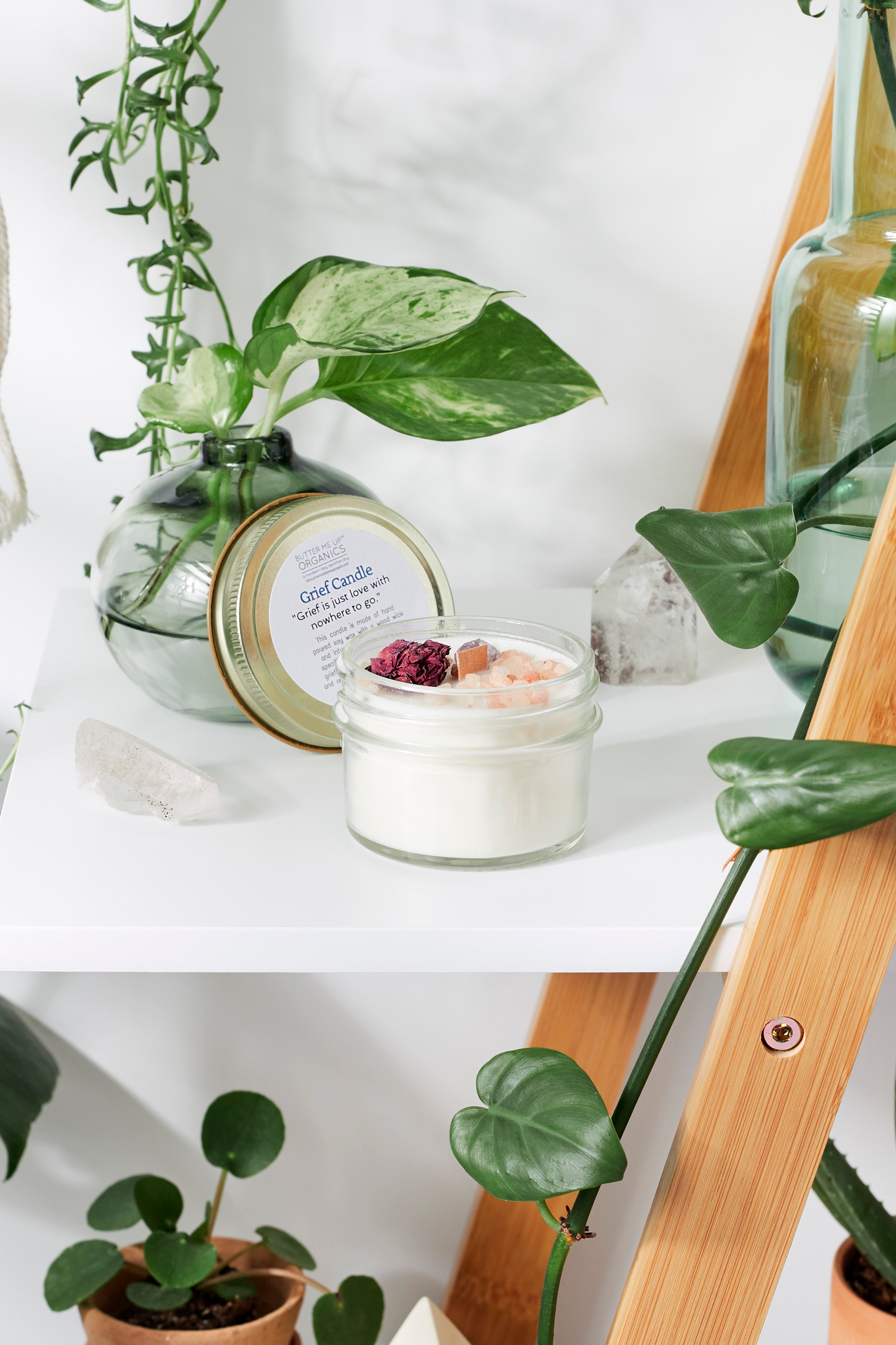 Grief Candle / Intention Candle / Essential Oil Candle / Soy Wax Candle / Candle for Grief by Butter Me Up Organics