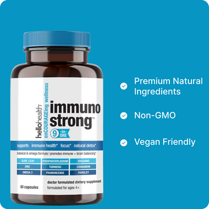 9-in-1 Immune Support Natural &amp; Detox capsules by hellohealth