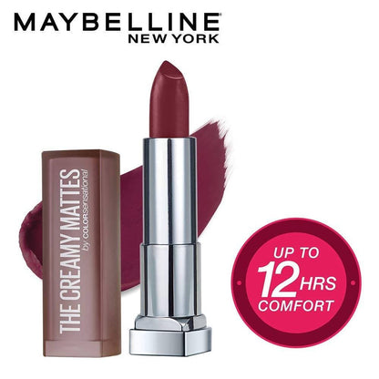 Maybelline New York Color Sensational Creamy Matte Lipstick / 696 Burgundy Blush by Dista