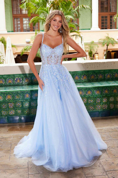 Nox Anabel H1682 A-Line Sweetheart Neckline Dress with Floral Applique by DiscountDressShop
