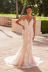 Nox Anabel H494 Spaghetti Strap V-Neckline Long Lace Wedding Gown by DiscountDressShop