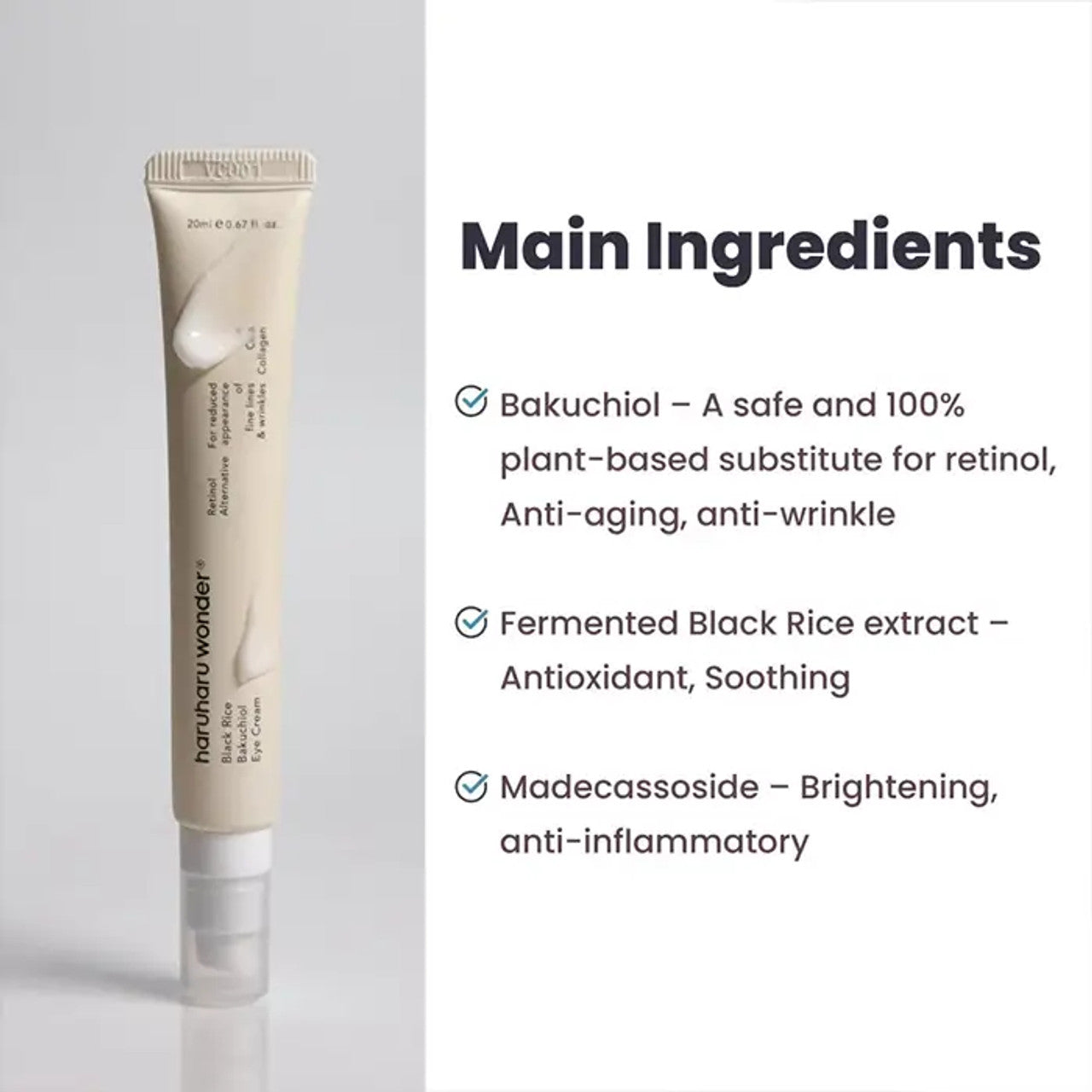 Haruharu Wonder Black Rice Bakuchiol Eye Cream by AsiaBeautyMall