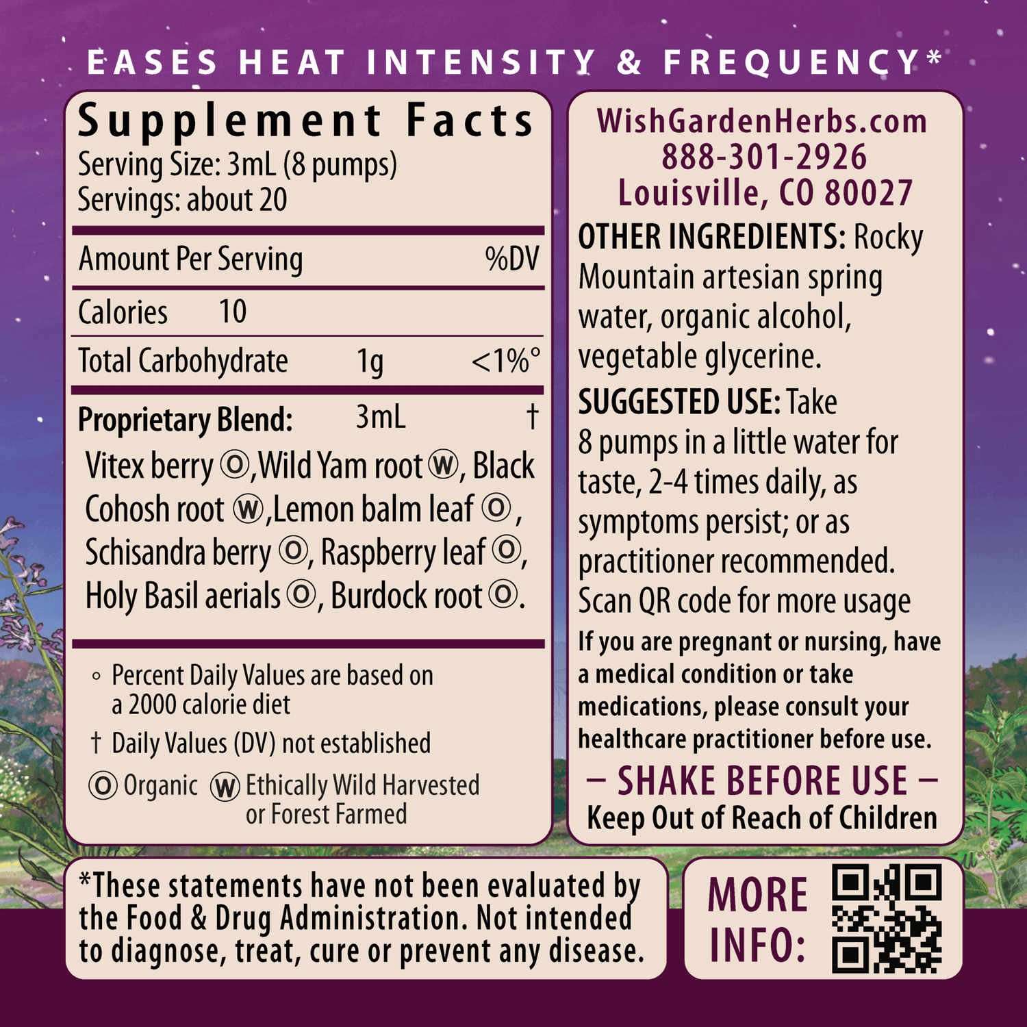 Hot Flash Tamer, Daily Regulator by WishGarden Herbs