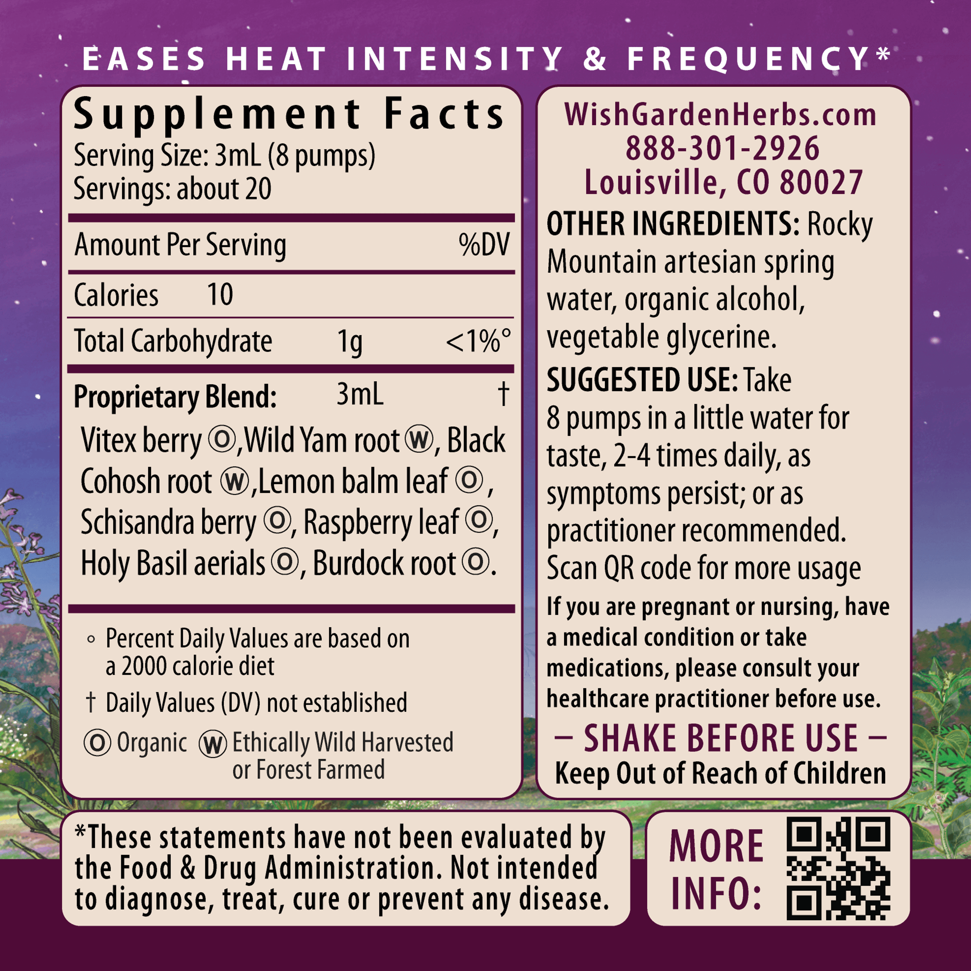 Hot Flash Tamer, Daily Regulator by WishGarden Herbs