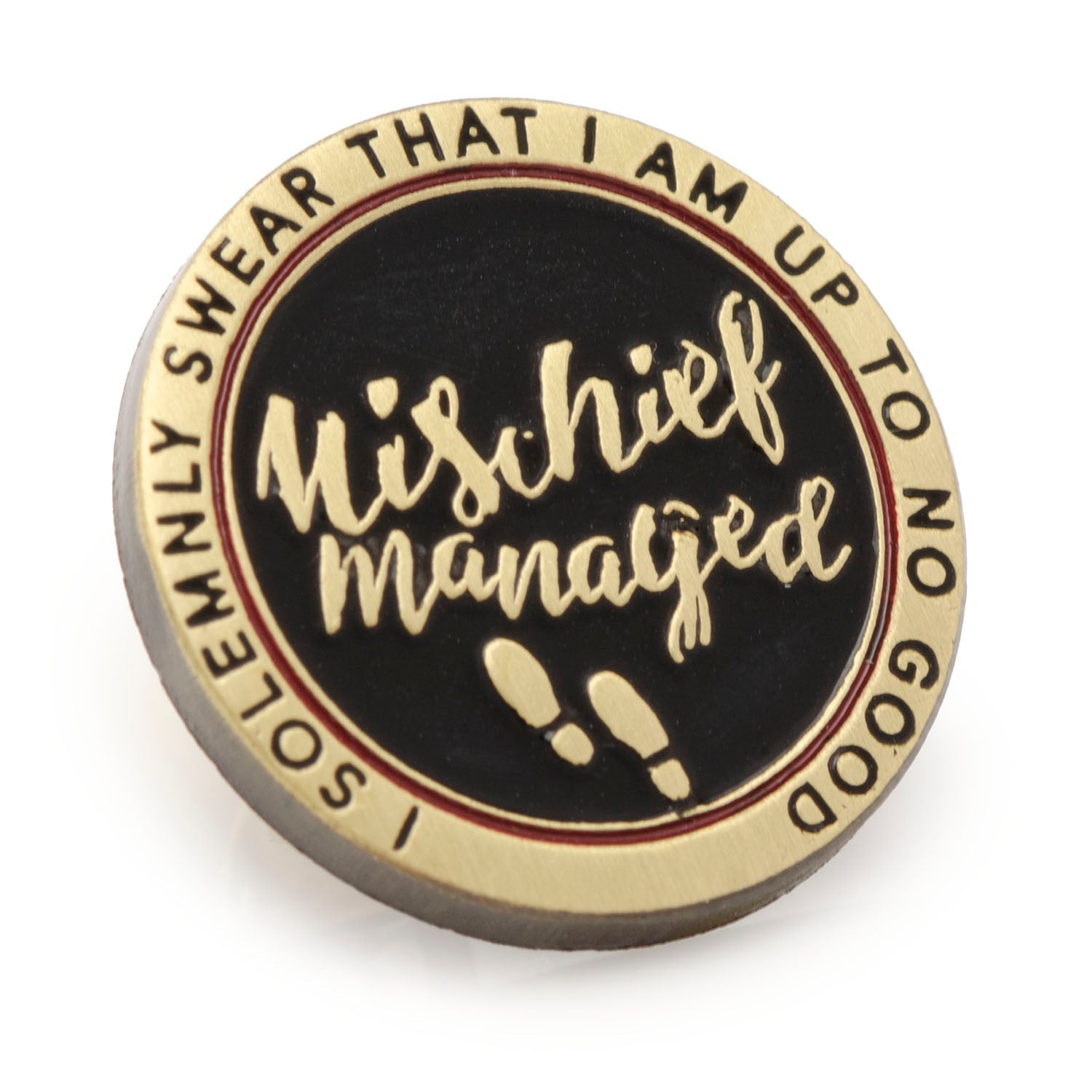 Harry Potter Mischief Managed Gold Lapel Pin by Cufflinks.com