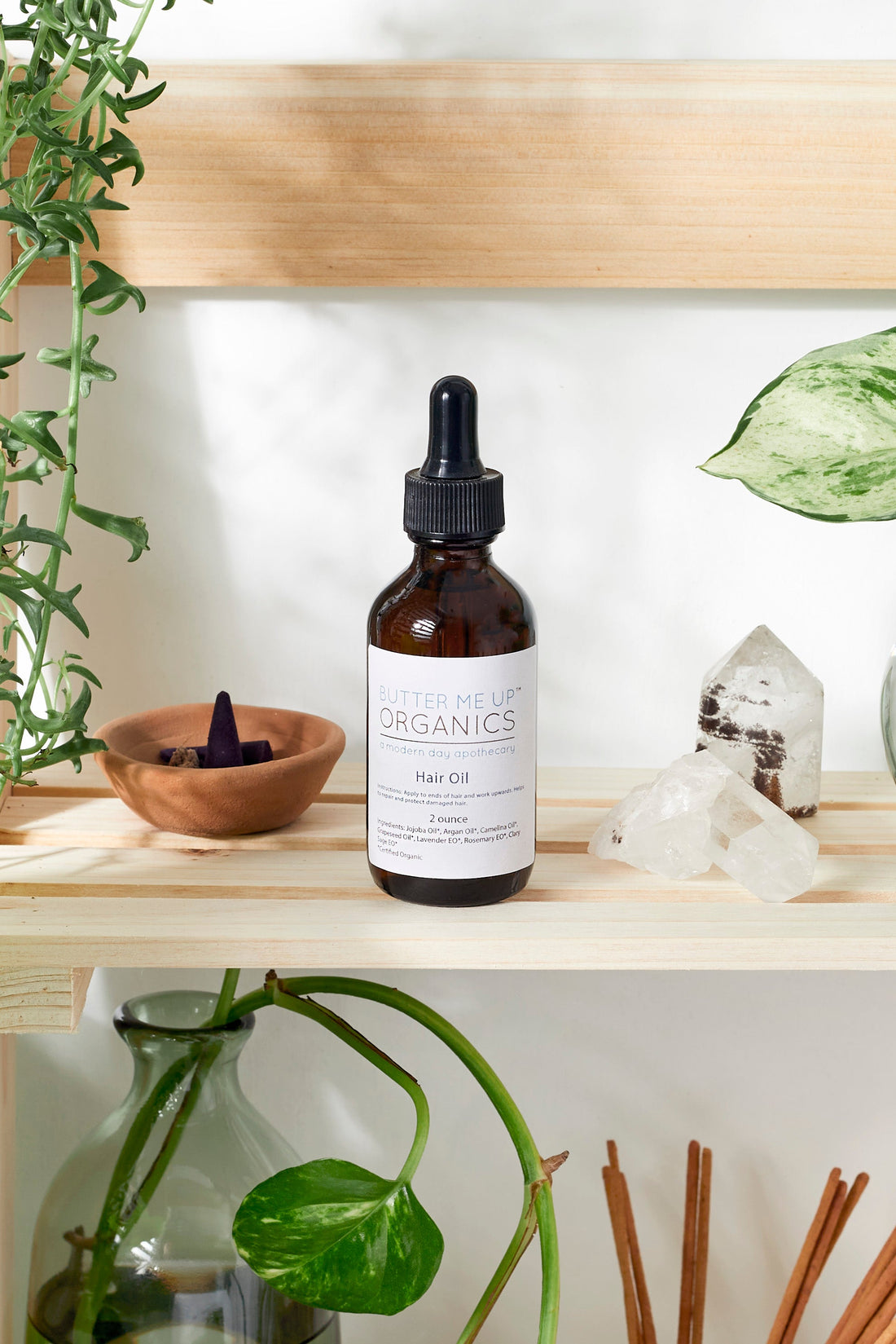 Organic Hair Oil Repair Healthy Hair by Butter Me Up Organics