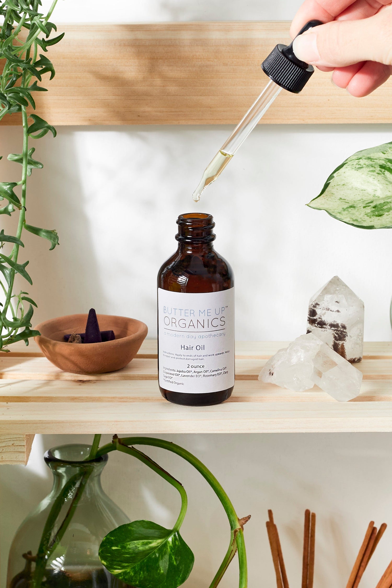 Organic Hair Oil Repair Healthy Hair by Butter Me Up Organics