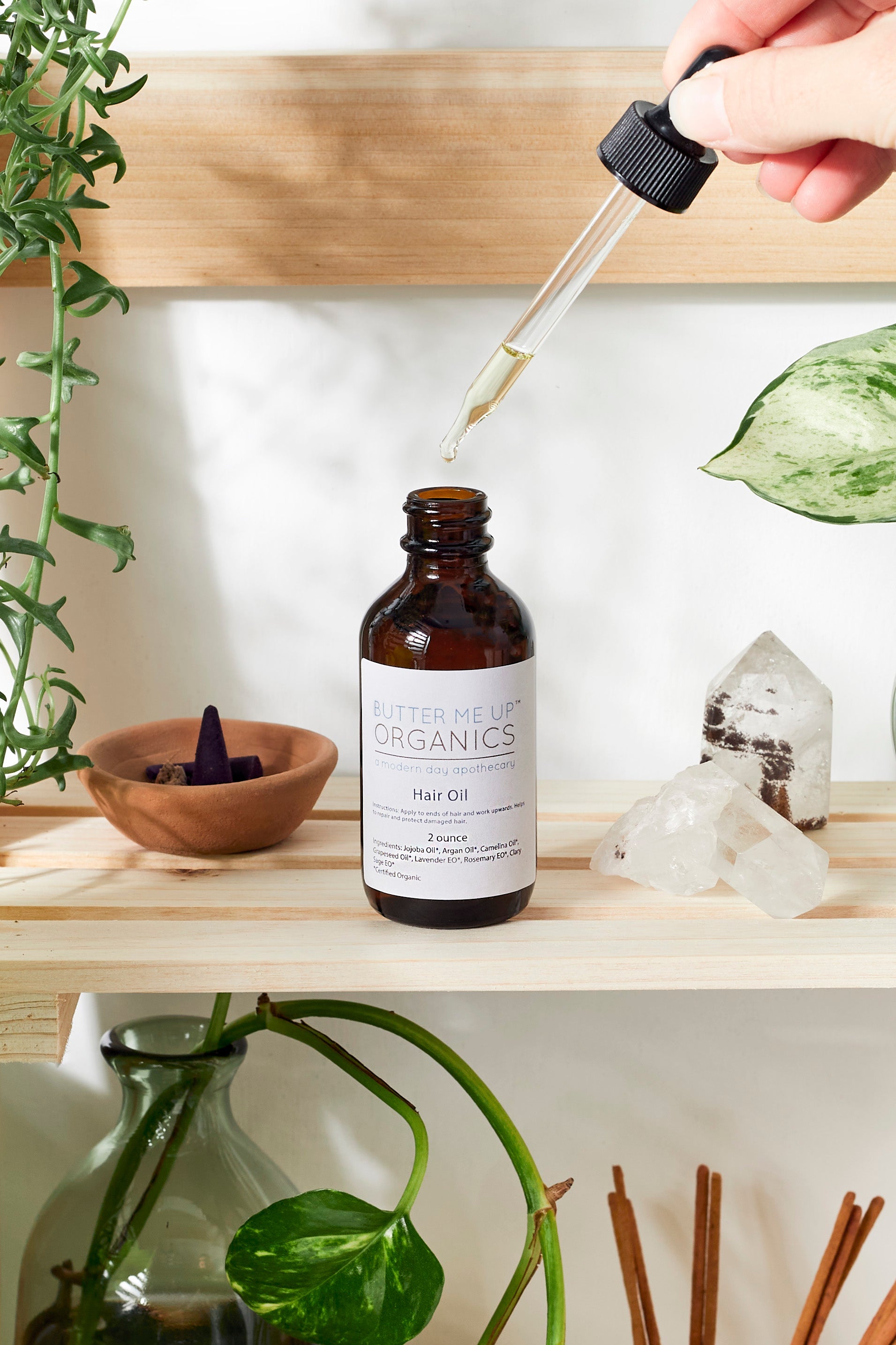 Organic Hair Oil Repair Healthy Hair by Butter Me Up Organics