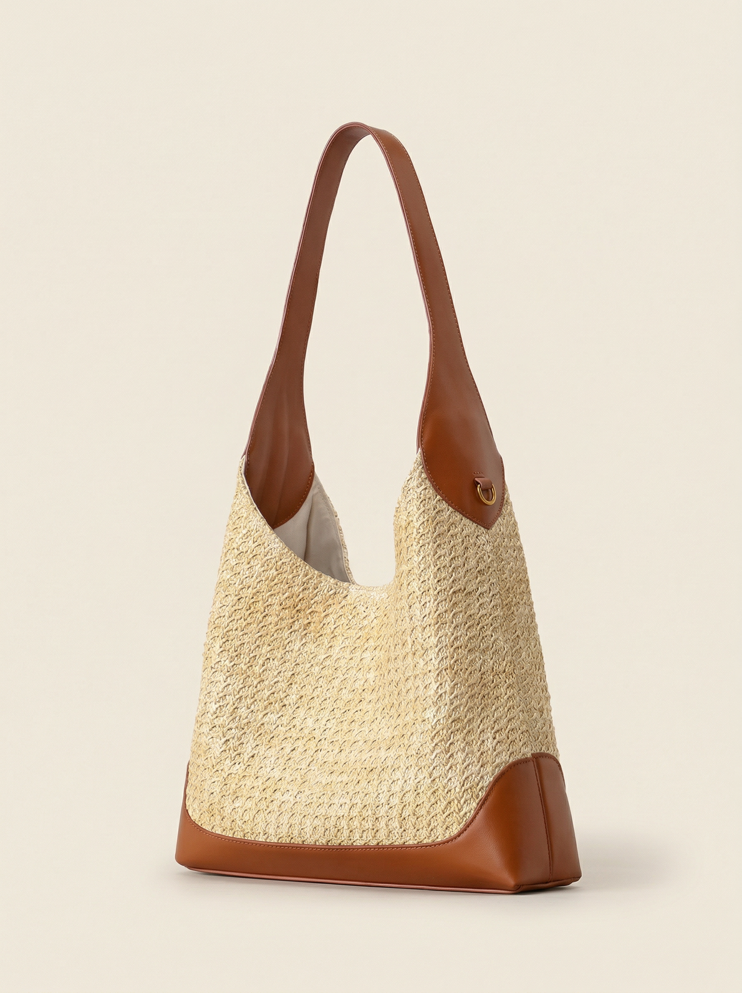 Artisanal Handwoven Colorblock Bucket Bag for Effortless Coastal Style by LINTICO