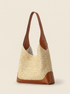 Artisanal Handwoven Colorblock Bucket Bag for Effortless Coastal Style by LINTICO