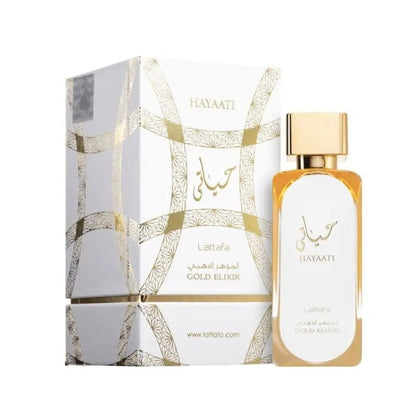 Hayaati Gold Elixir By Lattafa Unisex 3.4 oz Eau De Parfum Spray by perfumesandrea