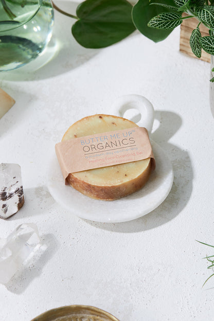 Healing Organic Facial Bar / Frankincense and Myrrh / Turmeric / Organic Face Wash / Organic Facial Cleanser / Face Cleanser / Cleansing Bar by Butter Me Up Organics