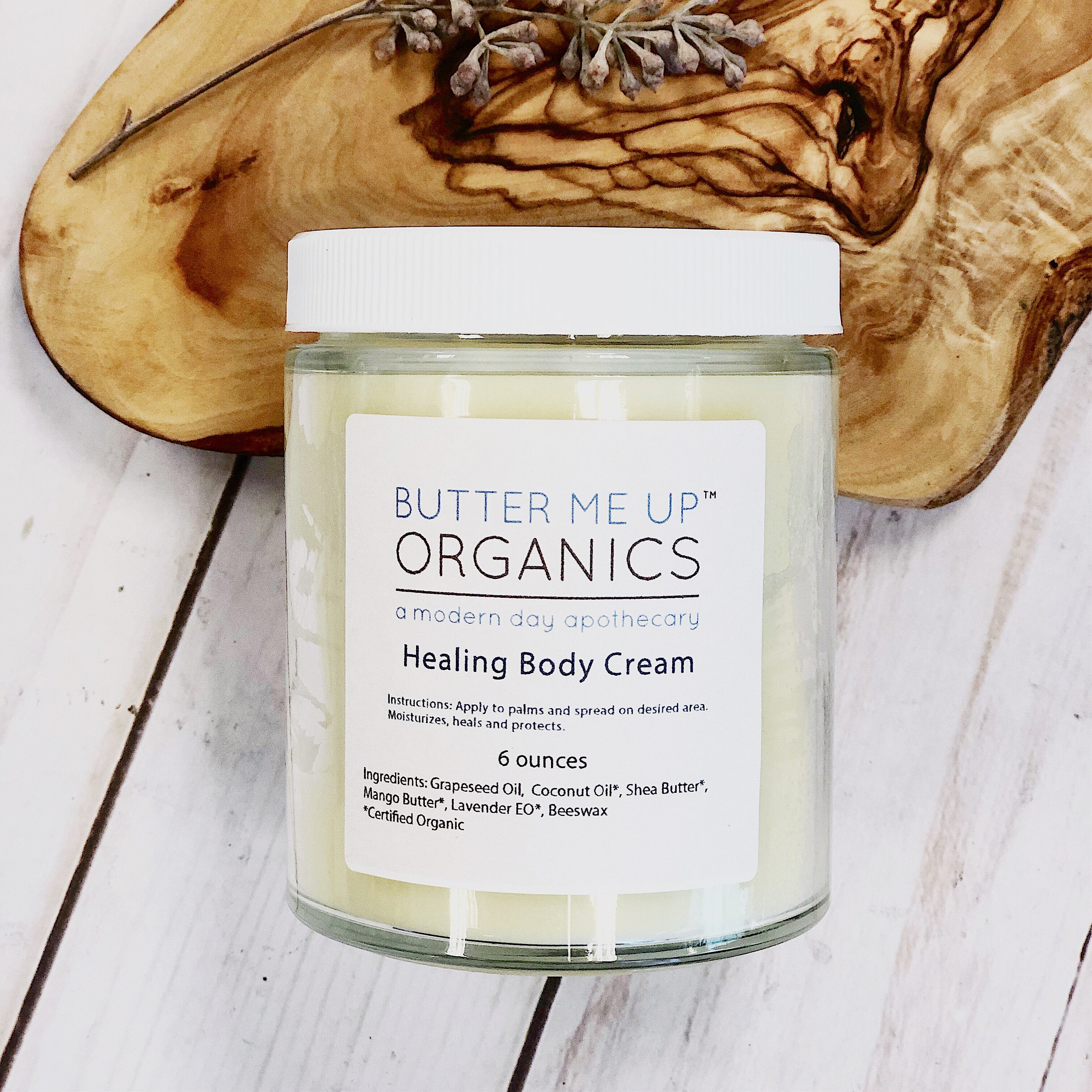 Healing Body Cream / organic body lotion / winter skin / dry skin / deep moisturizer by Butter Me Up Organics