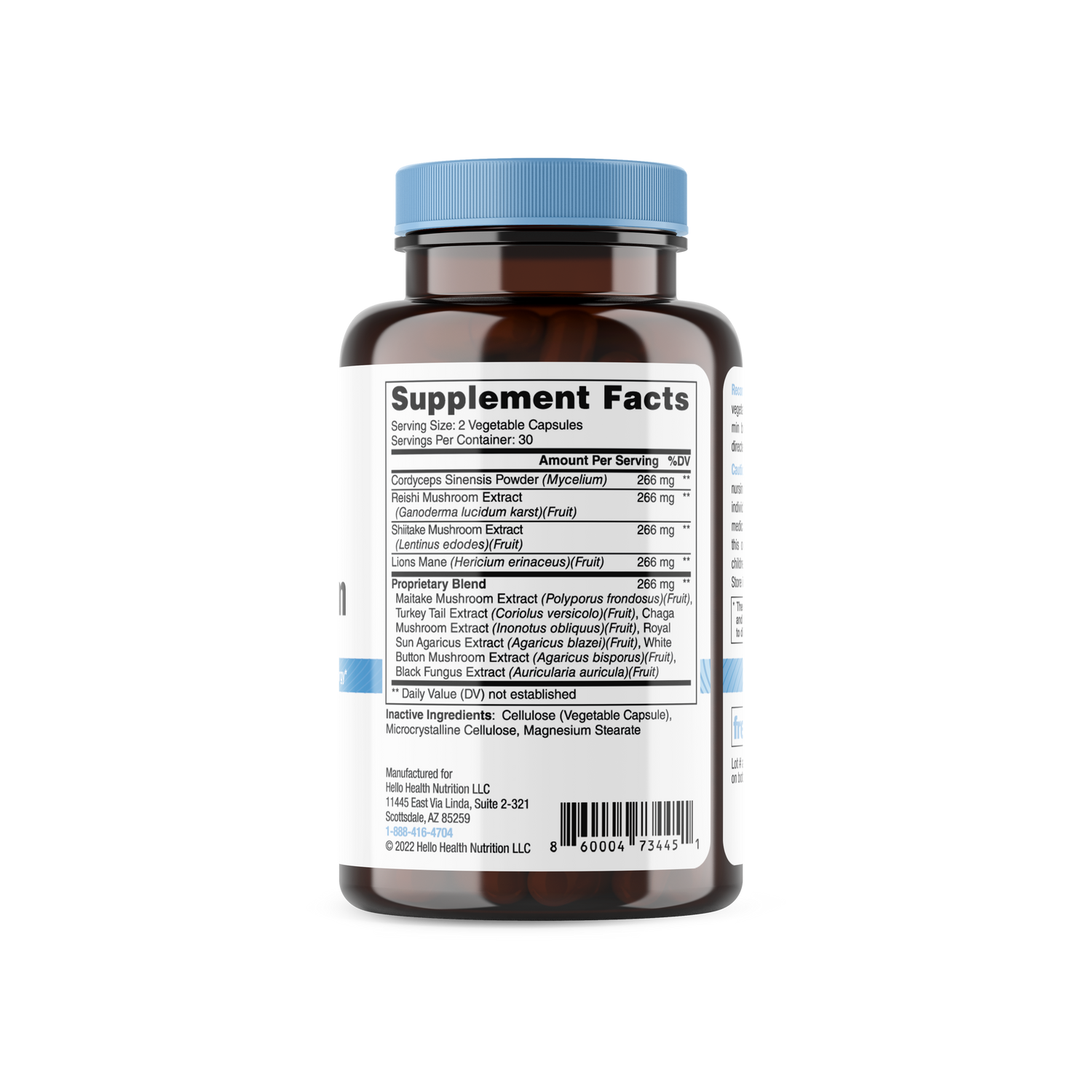 10-in-1 Mushroom Complex capsules by hellohealth