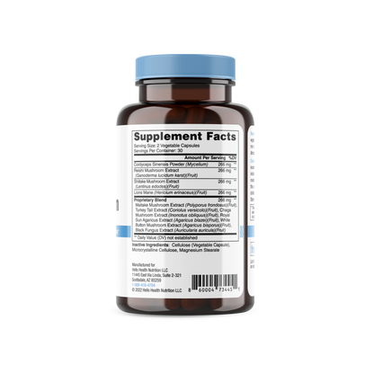 10-in-1 Mushroom Complex capsules by hellohealth