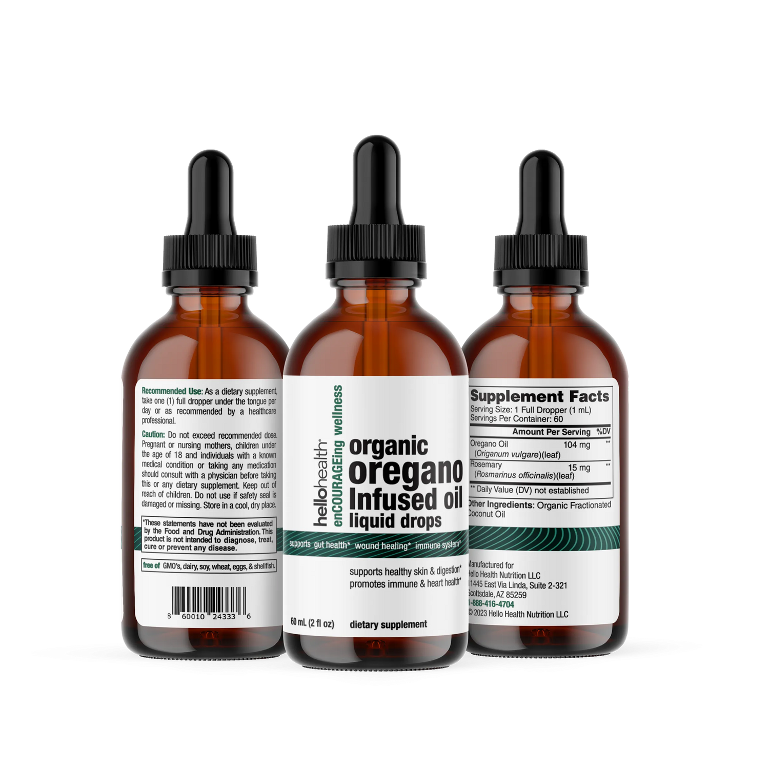 Organic Oregano Infused Oil Liquid Drops by hellohealth