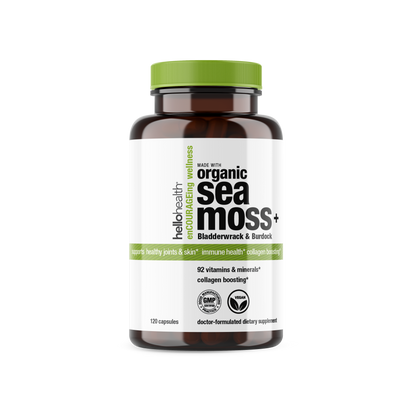 Organic Irish Sea Moss, Organic Bladderwrack, &amp; Organic Burdock capsules by hellohealth
