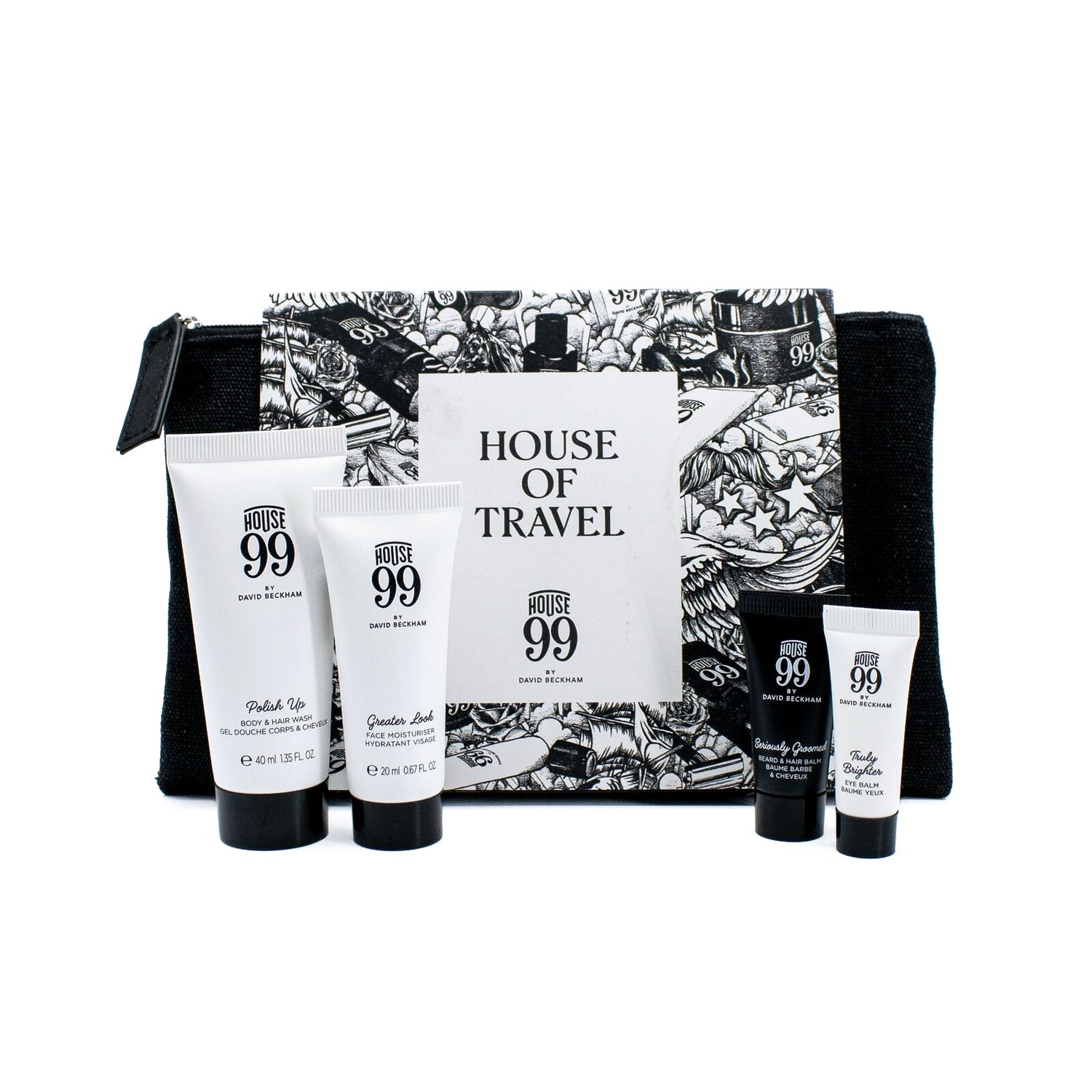House 99 by David Beckham House of Travel Skincare Set - New by This is Beauty US