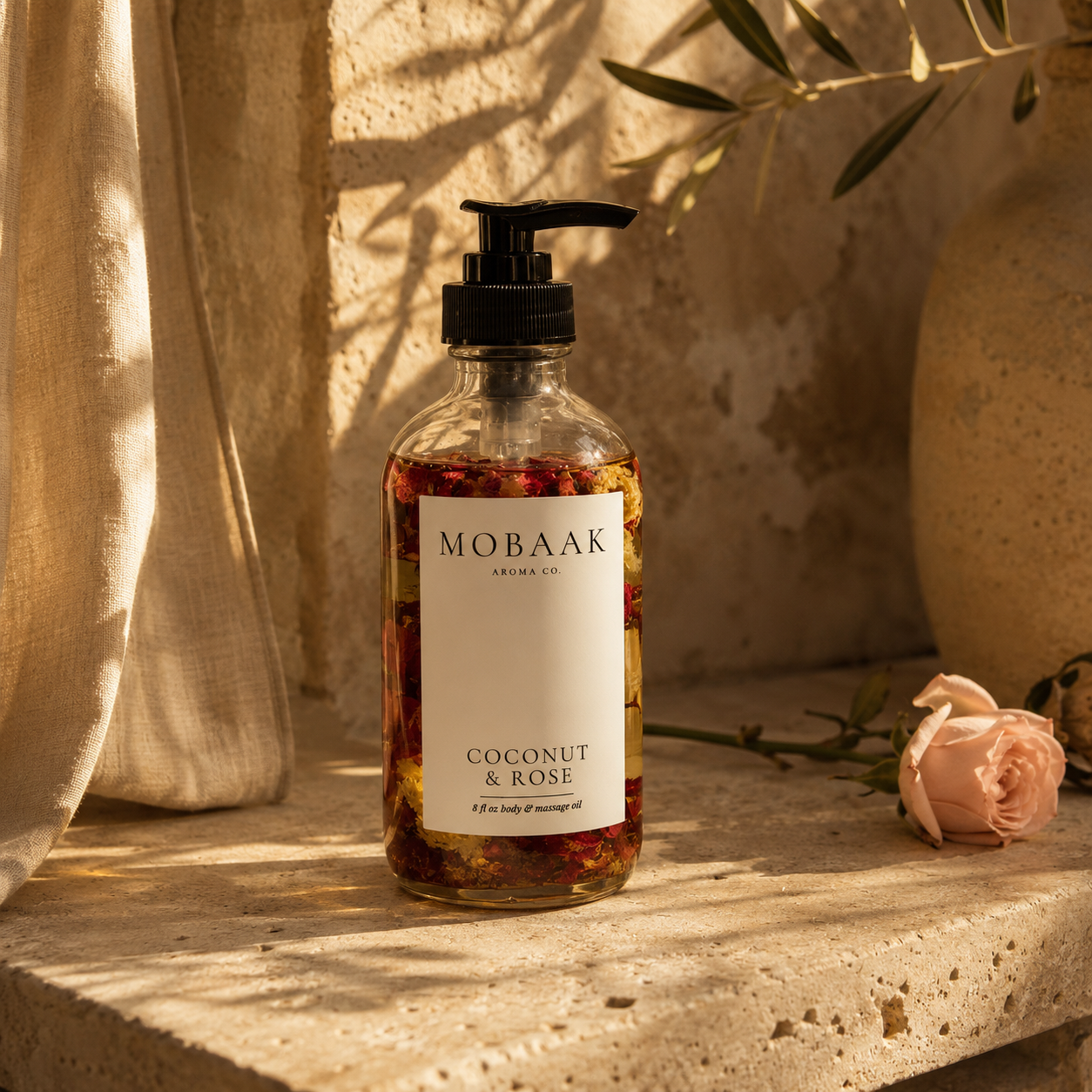 Coconut &amp; Rose Body Oil by Mobaak Aromatherapy Shoppe