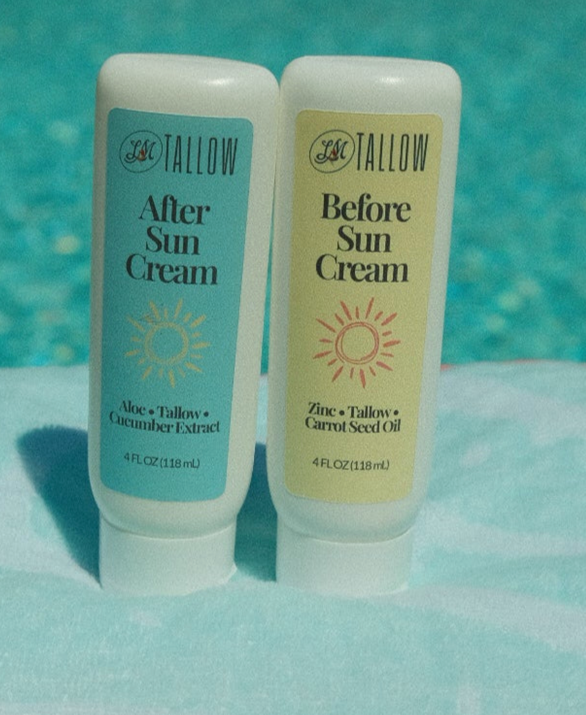 Tallow Sun Care Duo - Natural Before &amp; After Sun Cream Gift Set with Zinc Oxide by The Lady May
