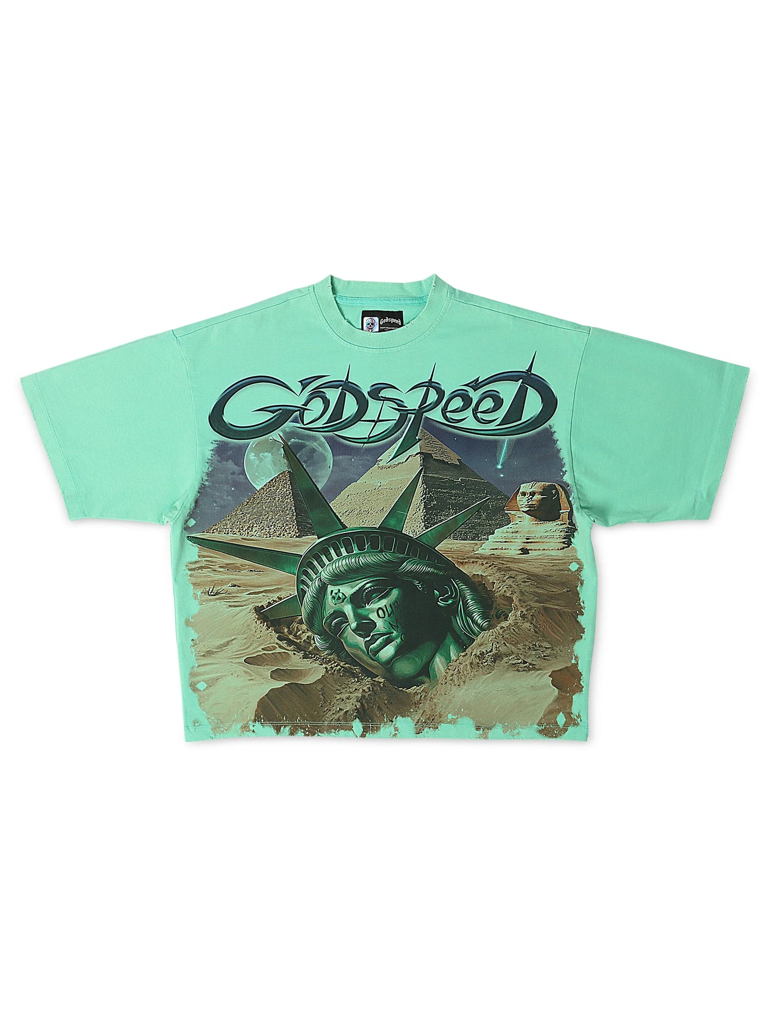 Godspeed Mother Cairo Boxy Fit Tee - Teal by Denim Exchange