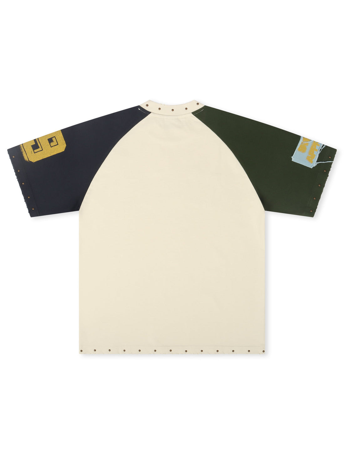 Street Approved Color Block Tee - Cream by Denim Exchange
