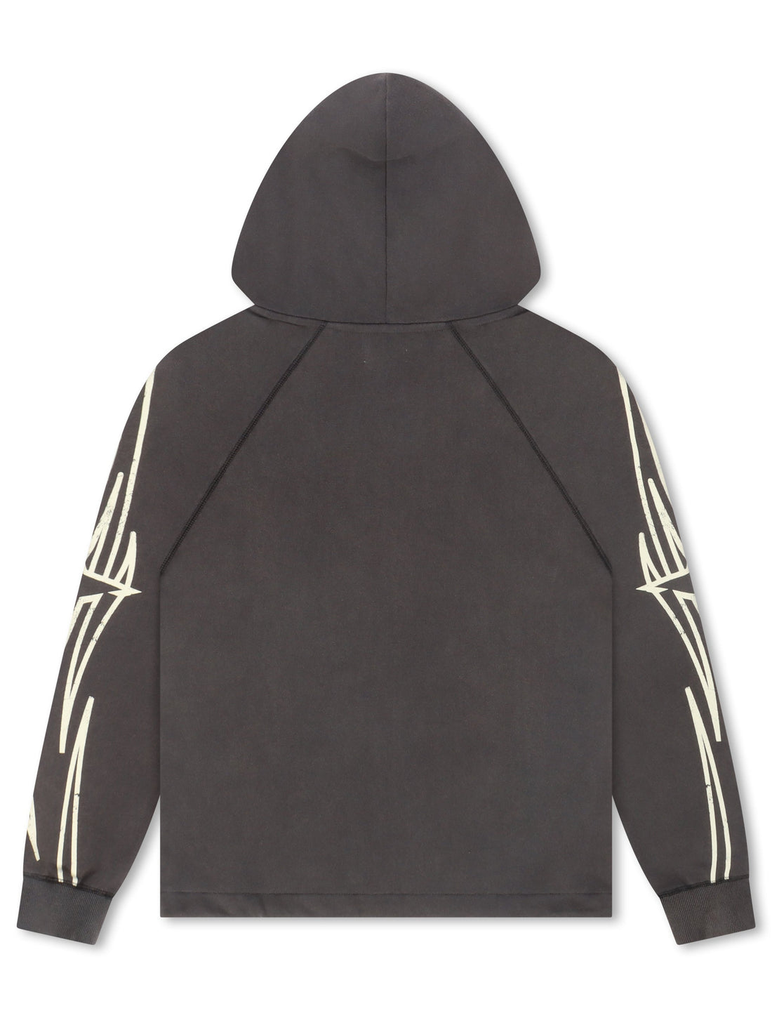 BLDG4 Streak Zip-up Hoodie - Charcoal Art by Denim Exchange