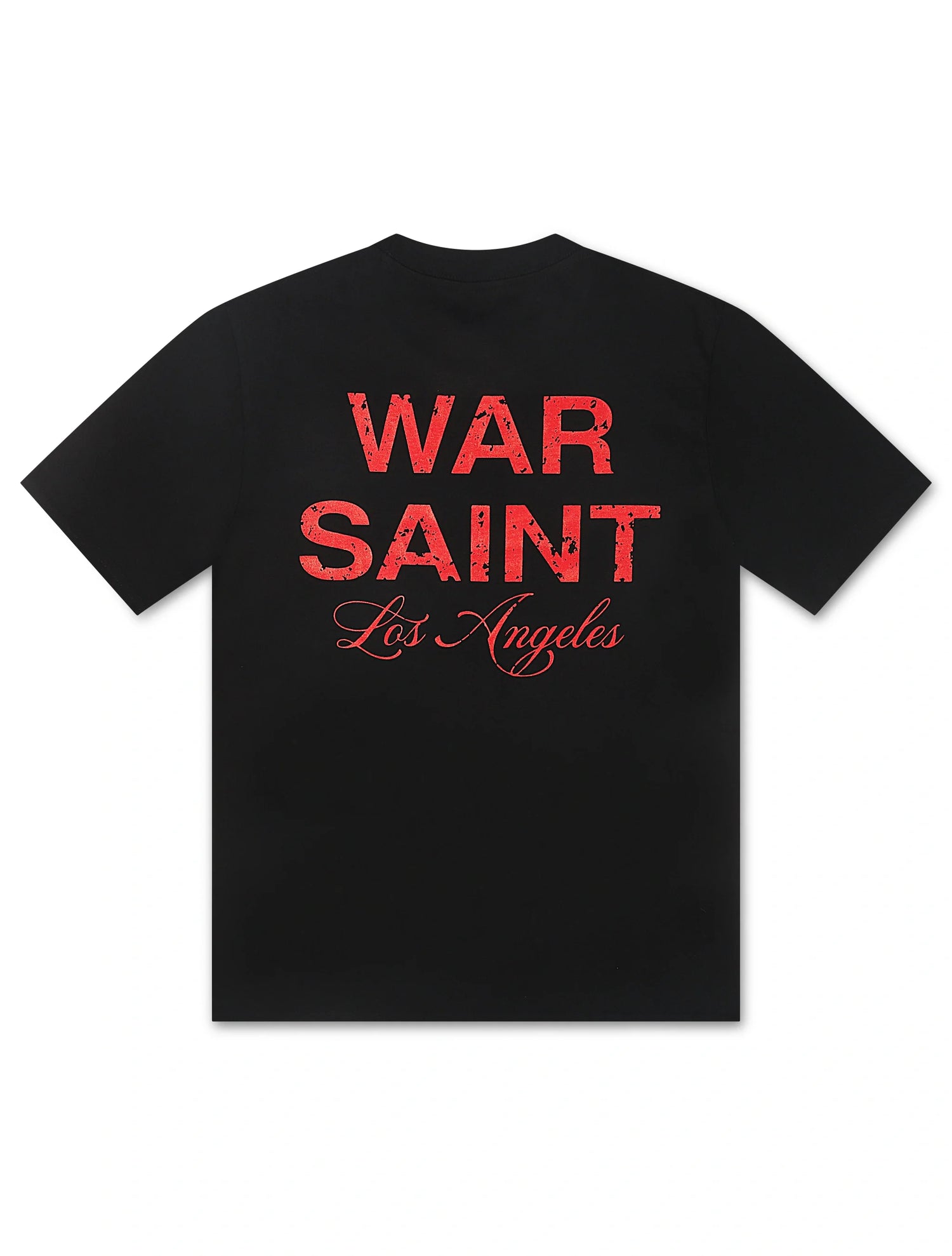 Warsaint LA Script Tee - Black/Red by Denim Exchange