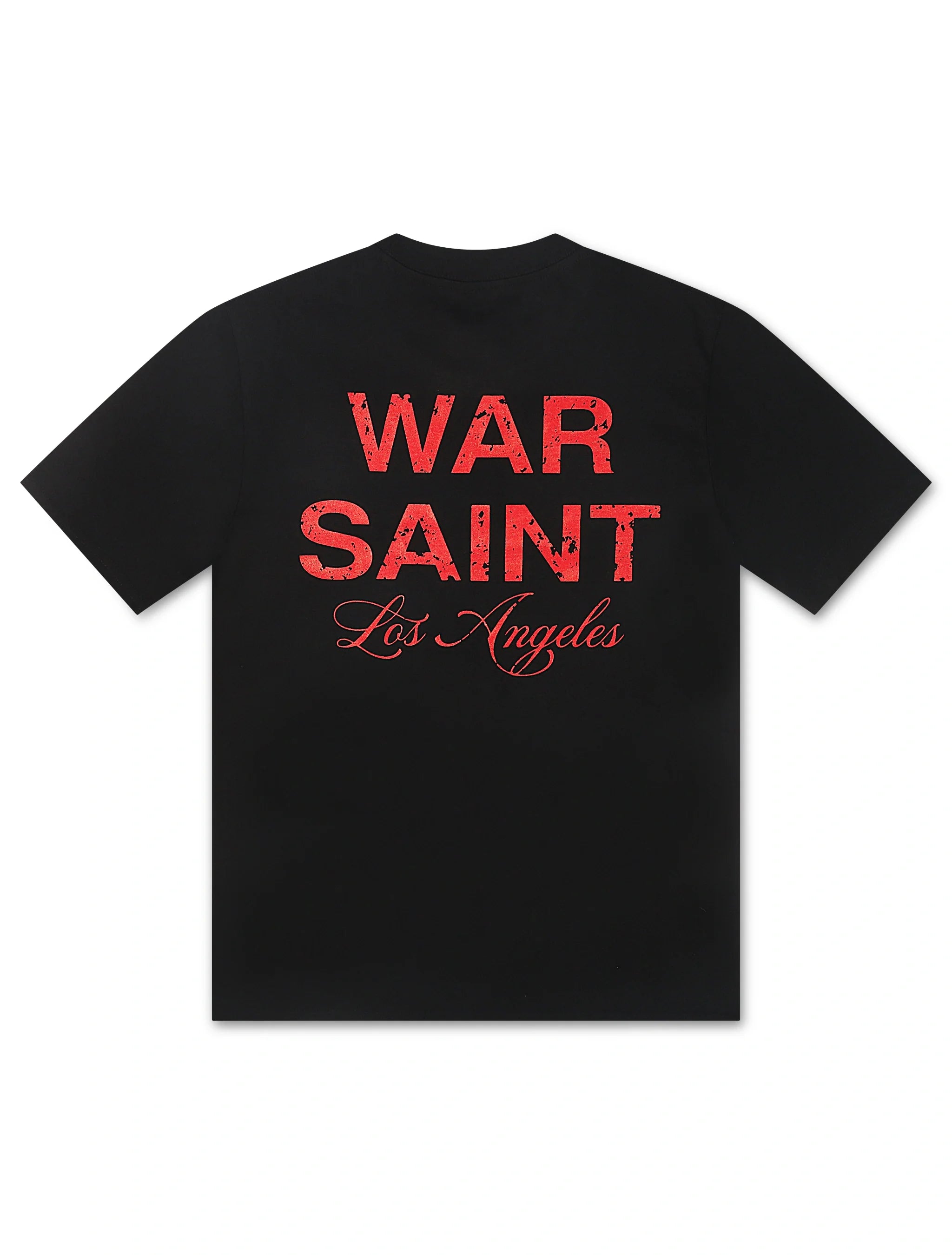 Warsaint LA Script Tee - Black/Red by Denim Exchange