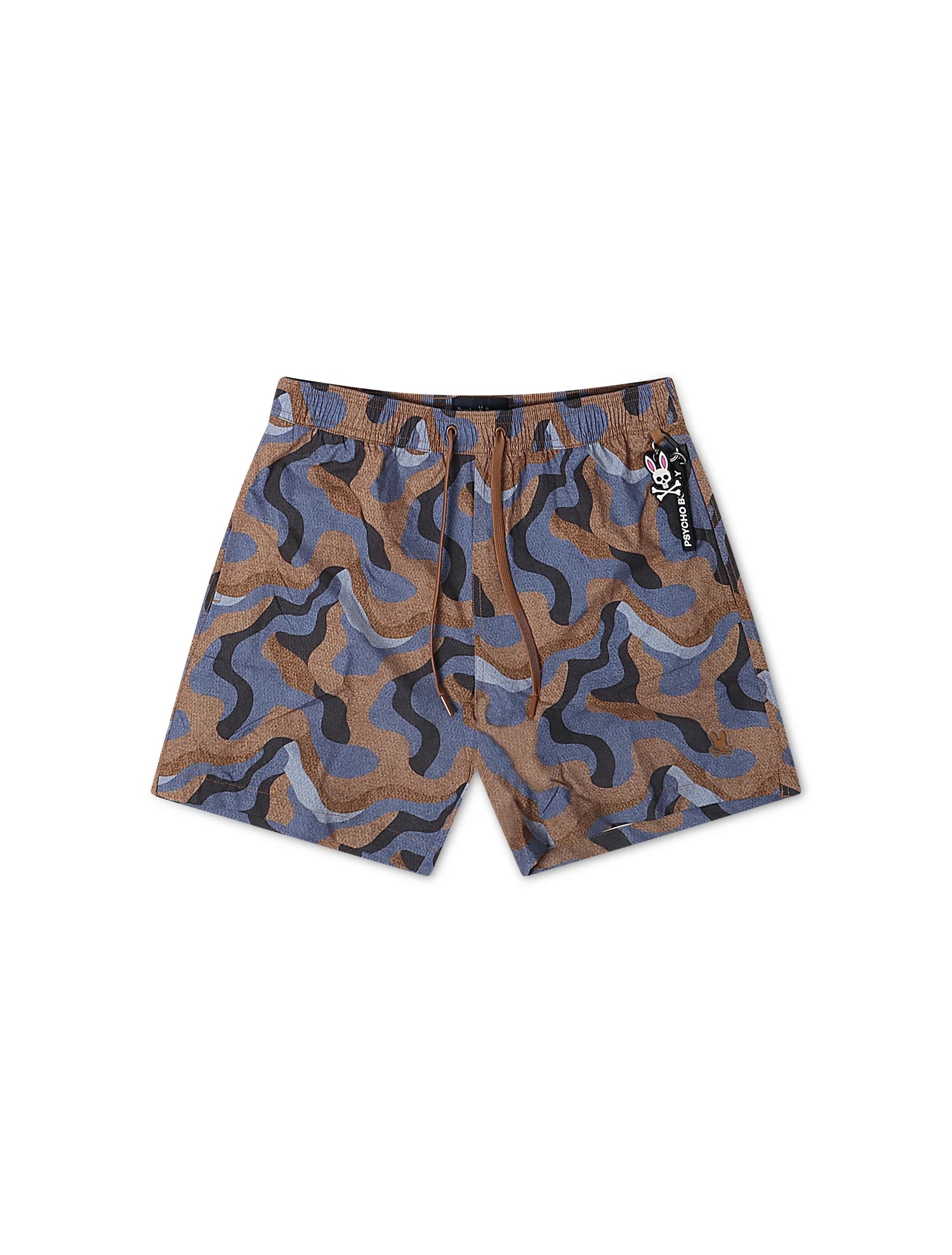 Psycho Bunny Dante Swim Trunks - Brown by Denim Exchange
