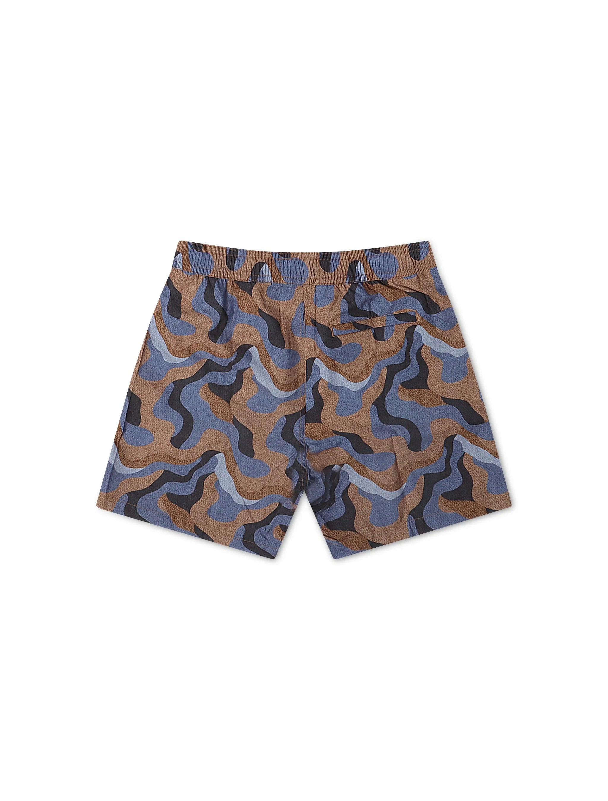 Psycho Bunny Dante Swim Trunks - Brown by Denim Exchange