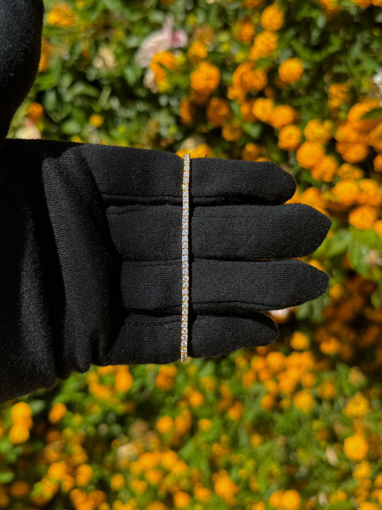 2mm Moissanite Tennis Bracelet in Yellow Gold by Jayco Jewelry