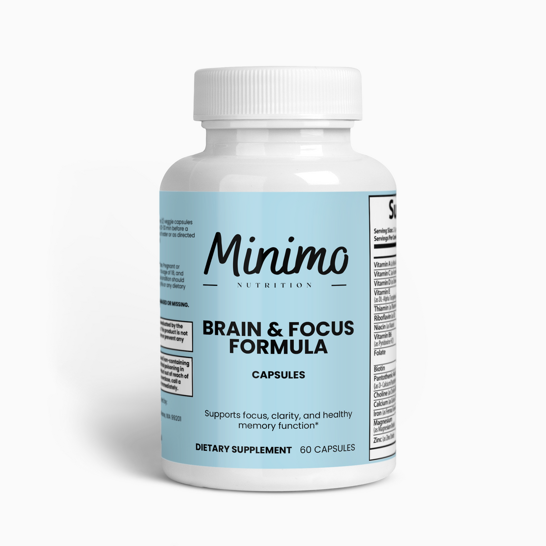 Brain &amp; Focus Formula, 60 ct. by Minimo Nutrition