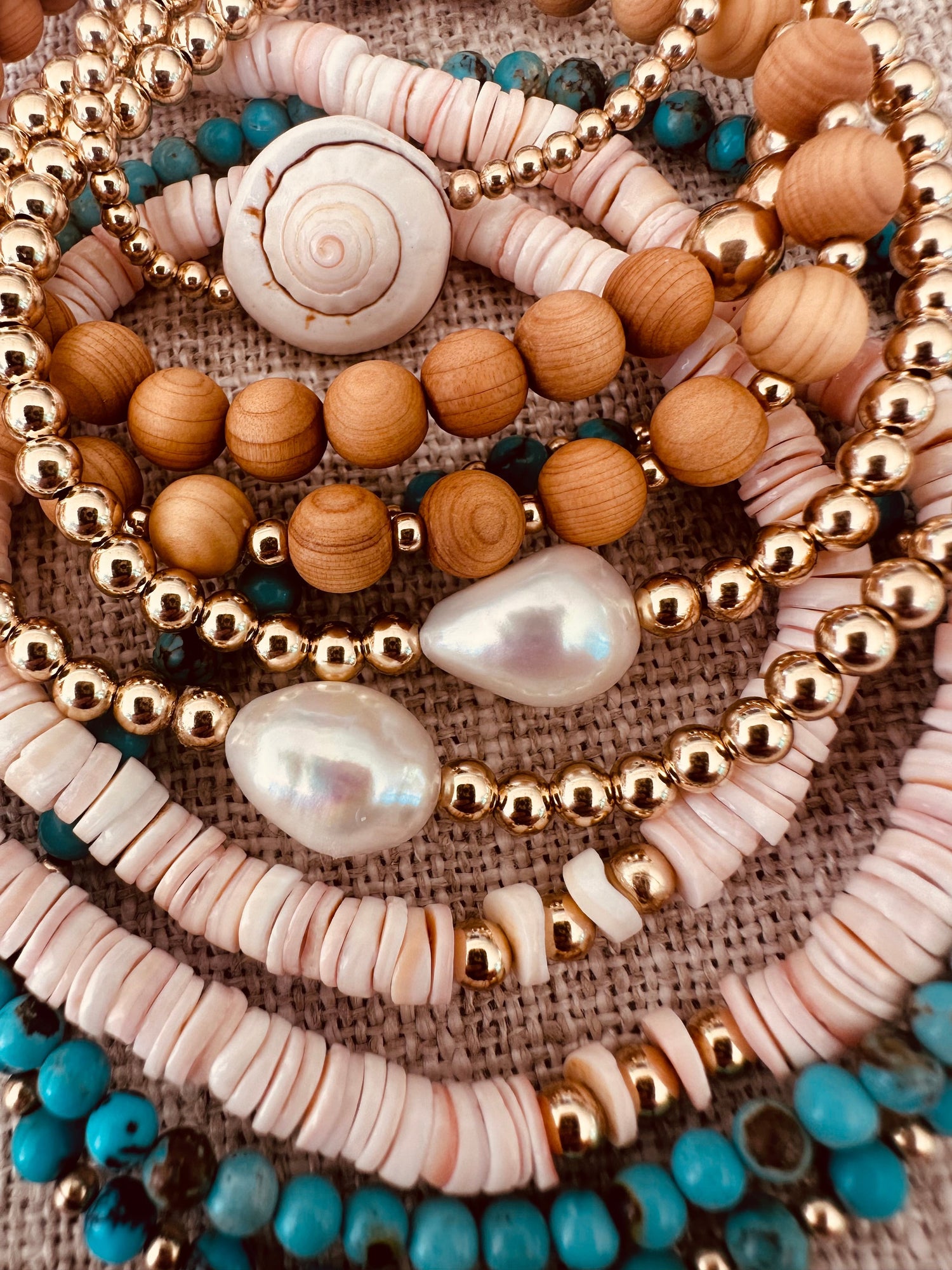 14K Gold Filled || Beaded Stretch Anklet by CanyonLeaf
