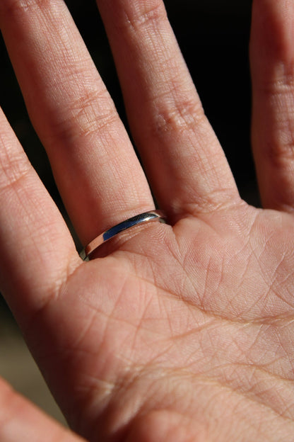 1.8mm Moissanite V Curve Ring in 925 Sterling Silver by Jayco Jewelry