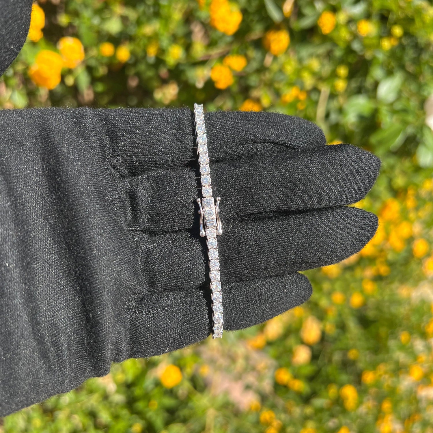 3MM Moissanite Tennis Bracelet in Solid 925 Silver by Jayco Jewelry