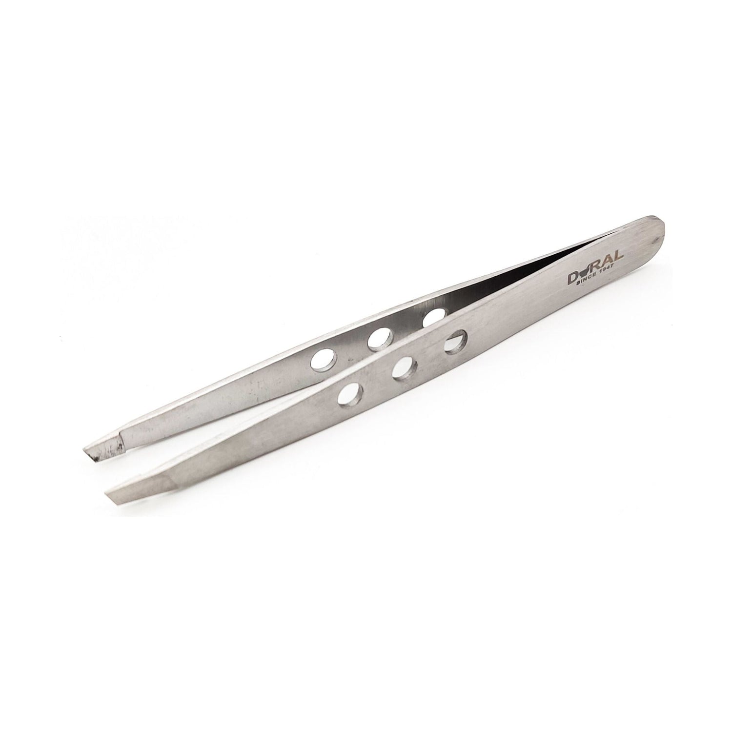 Dural Slant Tweezer Classic Triple Dots Silver by Pasteur Pharmacy