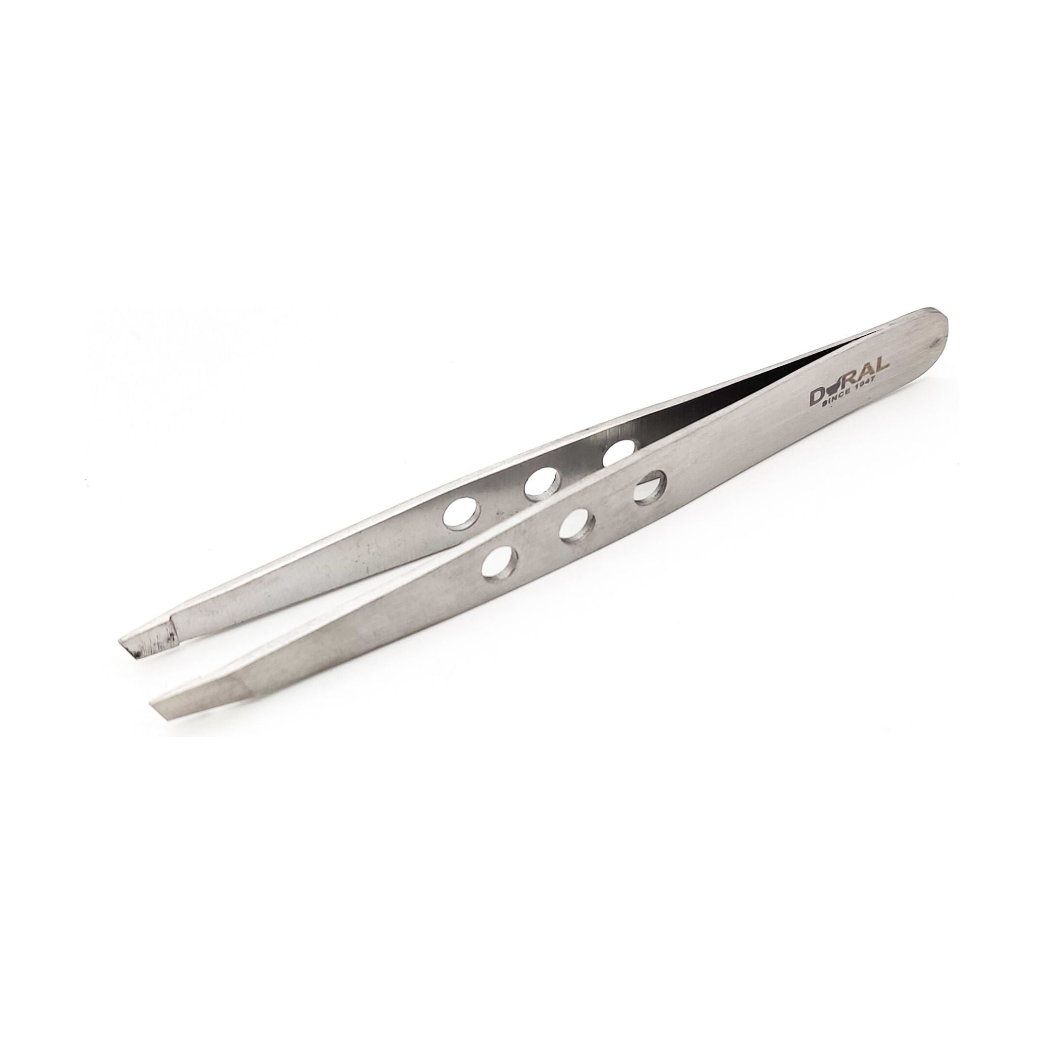 Dural Slant Tweezer Classic Triple Dots Silver by Pasteur Pharmacy