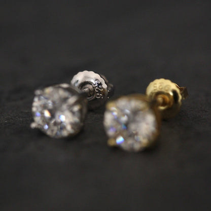 Moissanite Round Cut Stud Earrings by Jayco Jewelry