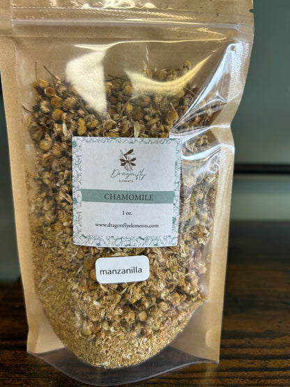 Organic Whole Chamomile - 1oz by Dragonfly Elements
