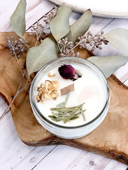 Fertility candle / crystal candle / abundance candle / butter me up organics / intention candle by Butter Me Up Organics