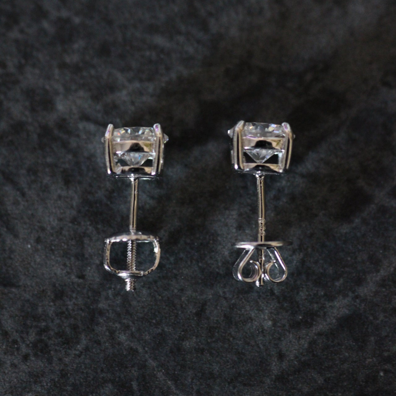 Moissanite Round Cut Stud Earrings by Jayco Jewelry