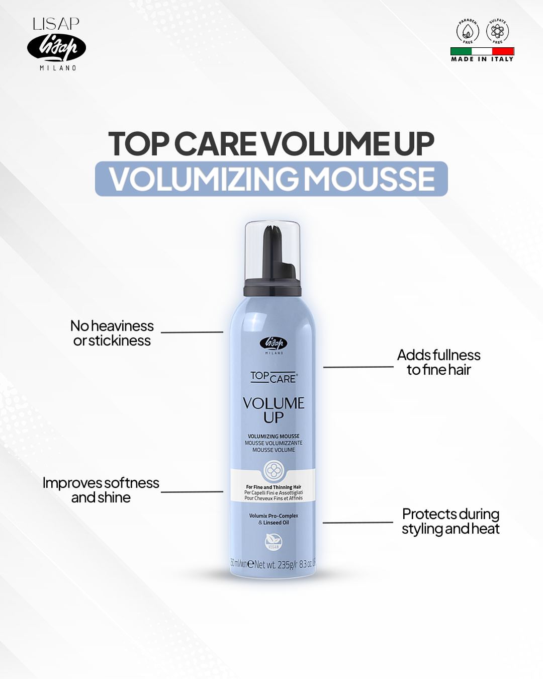 Top Care Volume Up Volumizing Mousse - For Fine &amp; Thin Hair