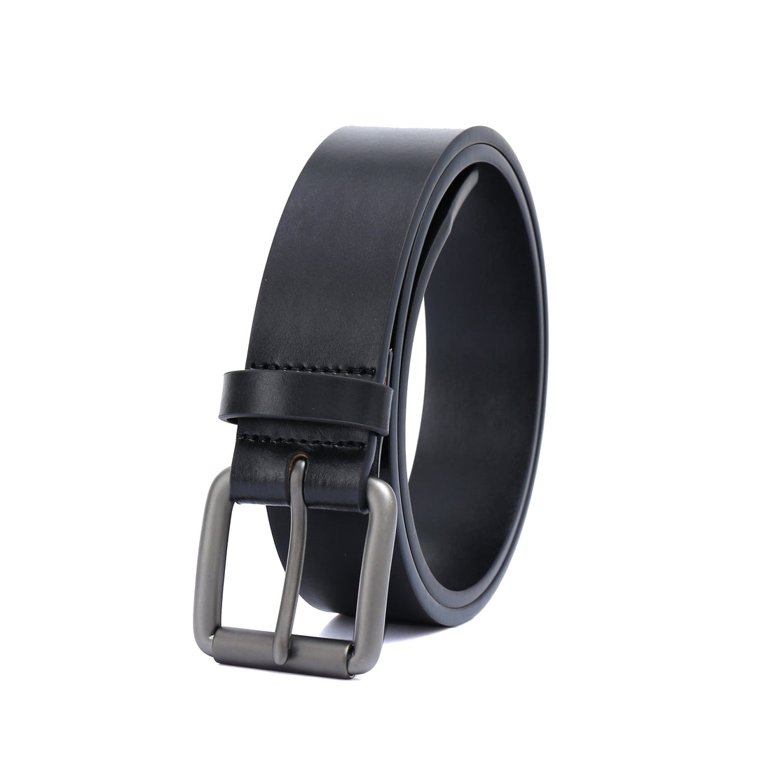 Casual belt w/ Roller buckle in Gunmetal (30-36) by Doshi FCSA