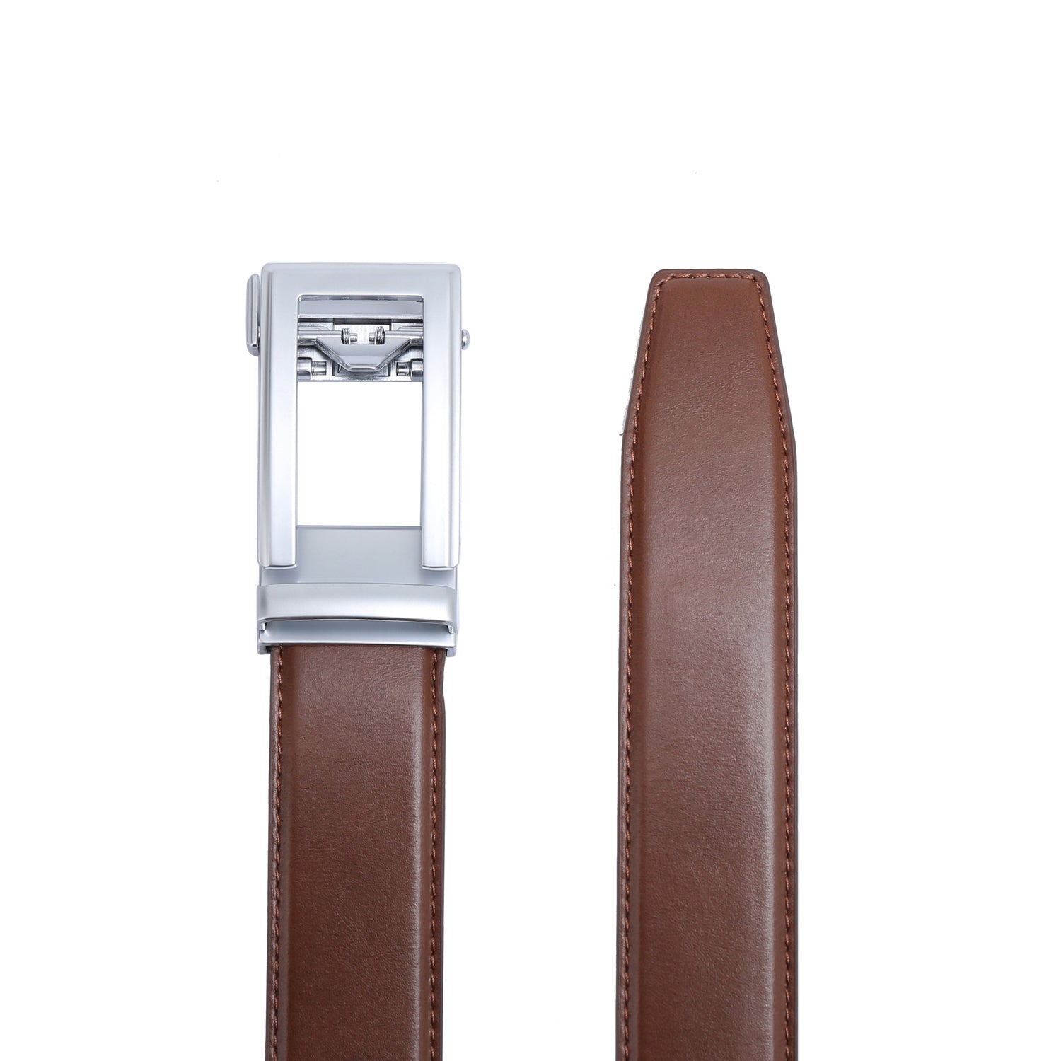 Auto 1 Vegan Belt - Silver Buckle (Brown - all sizes, Black only up to size 34) by Doshi FCSA