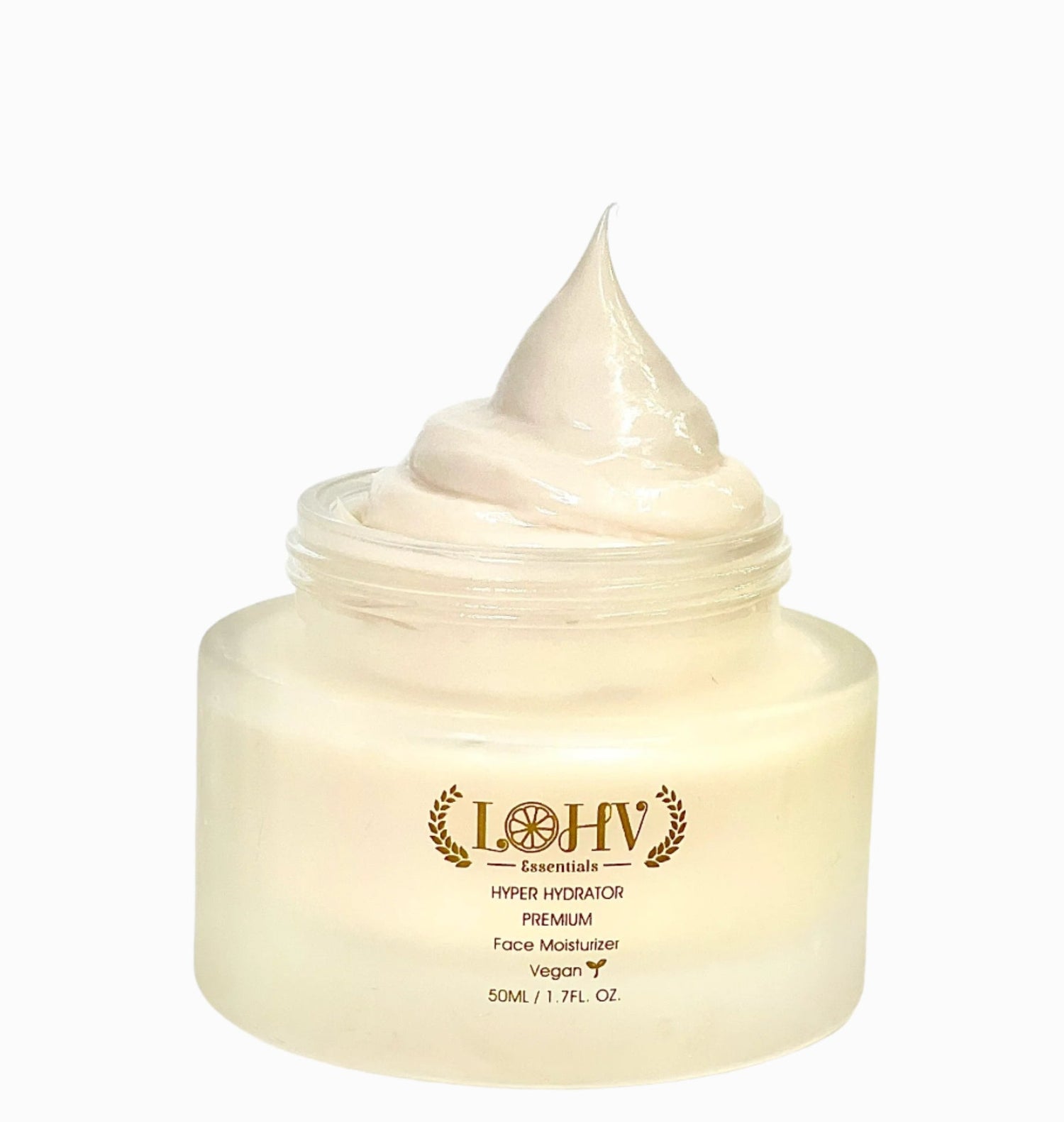 PREMIUM 100% VEGAN HYPER HYDRATOR Face Moisturizer With SPF 30 + Hyaluronic Acid + Lactic acid + Vitamin C + Kombucha by LOHV ESSENTIALS
